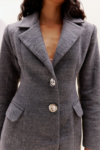 Grey Wool Blazer