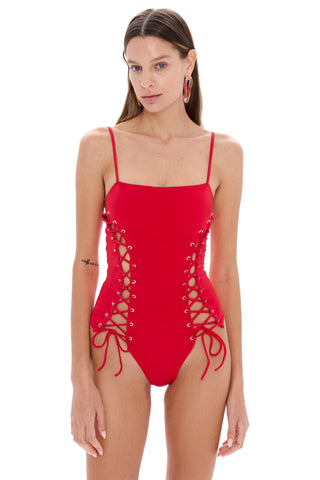 Costume da bagno rosso Ada 