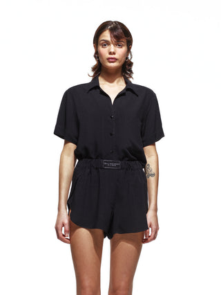 Black Heart Short Pajama Set