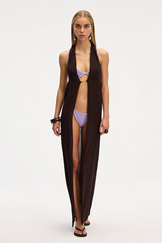 Delia Brown Long Beach Vest