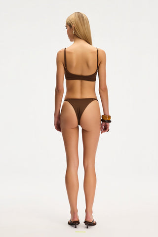 Logo Brown Bikini Bottom
