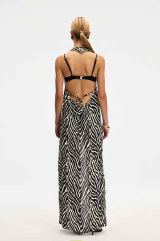 Delia Zebra Long Beach Vest