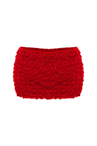 Lia Red Mini Beach Skirt