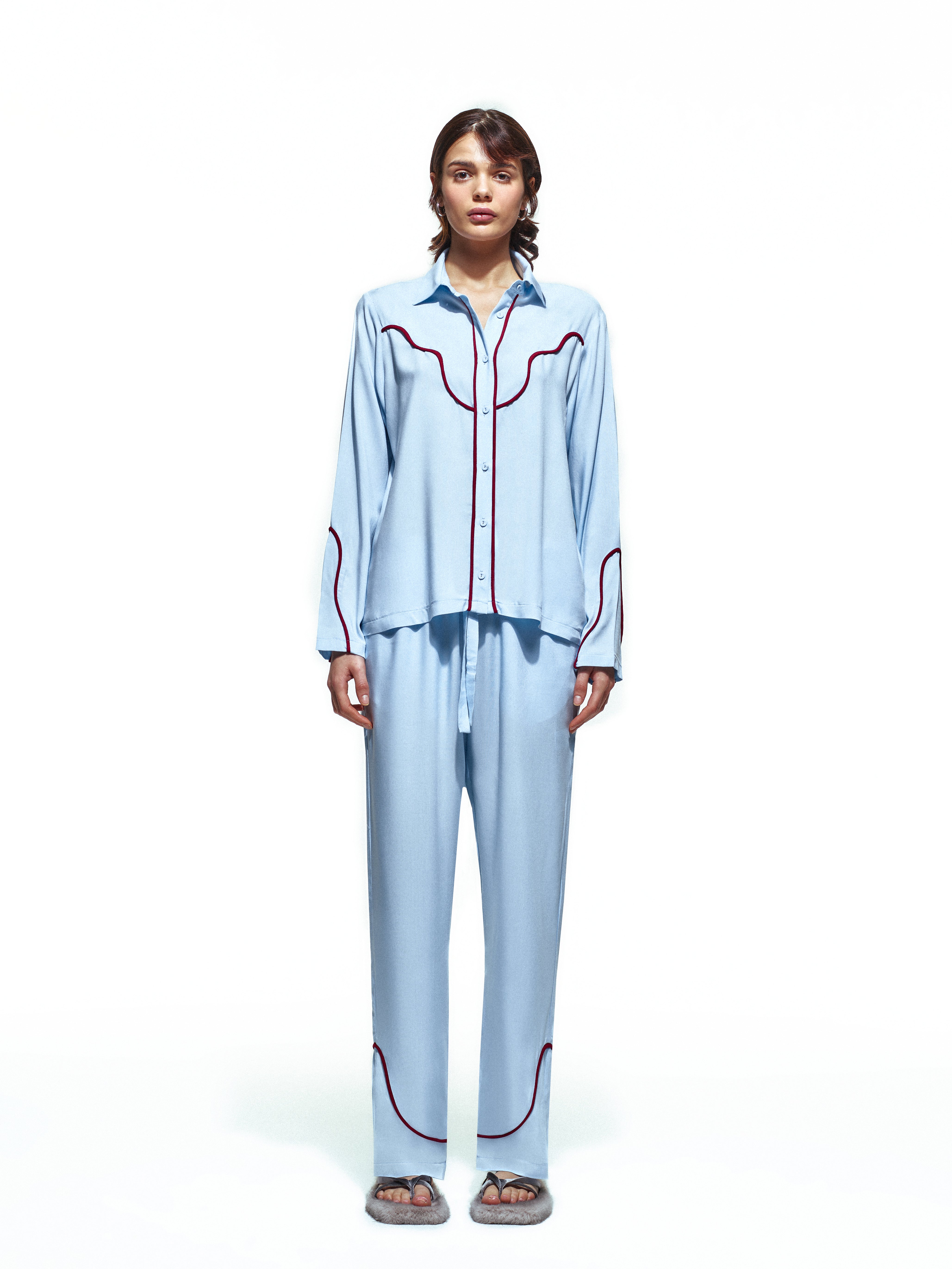 Texas Blue Long Pajama Set