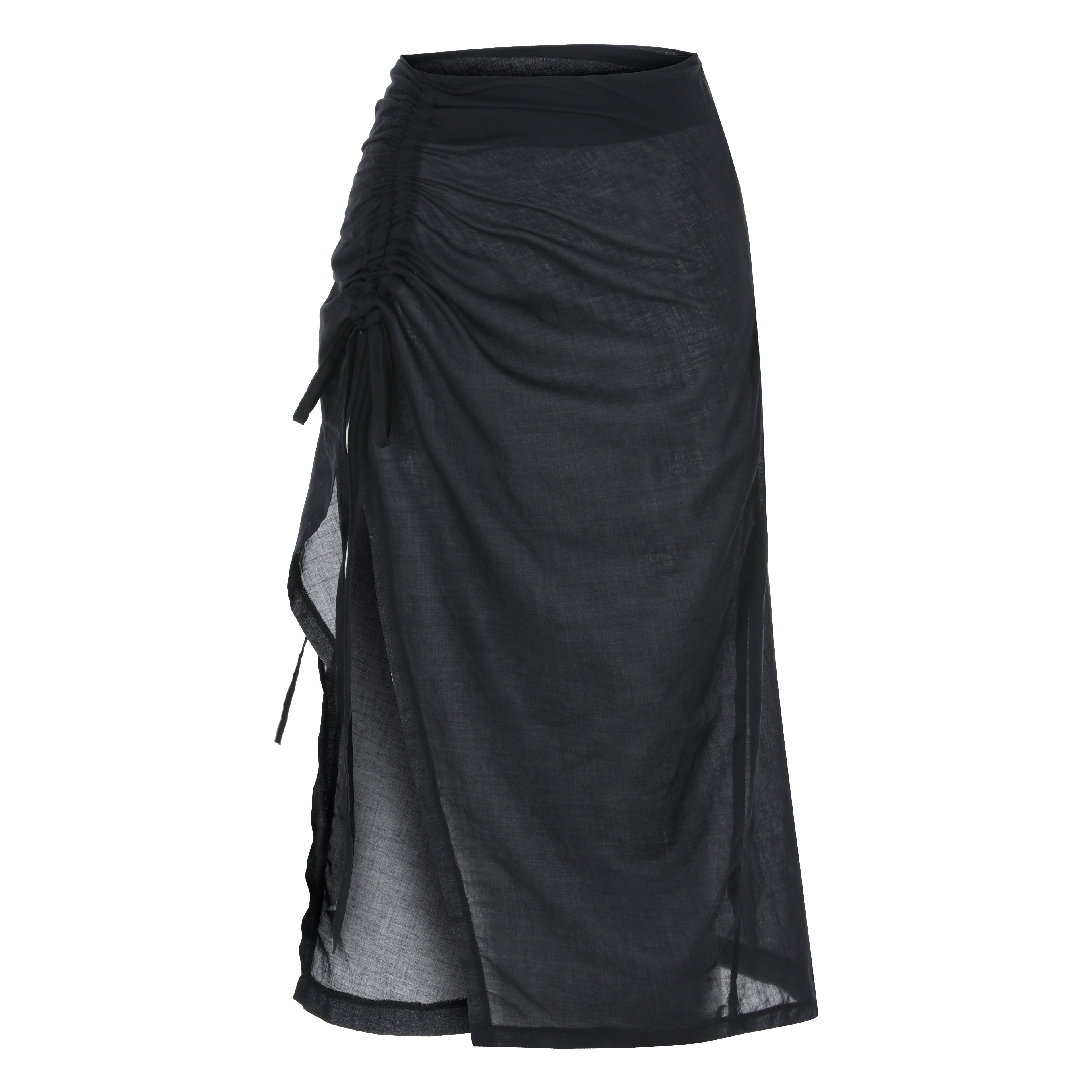 Black Midi Beach Skirt