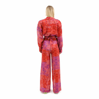 Red Tie-Dye Beach Trouser