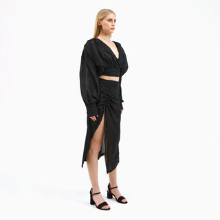 Black Midi Beach Skirt